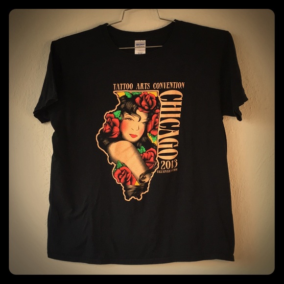 Gildan Other - Tattoo Arts Convention Chicago 2013 T Shirt Size L